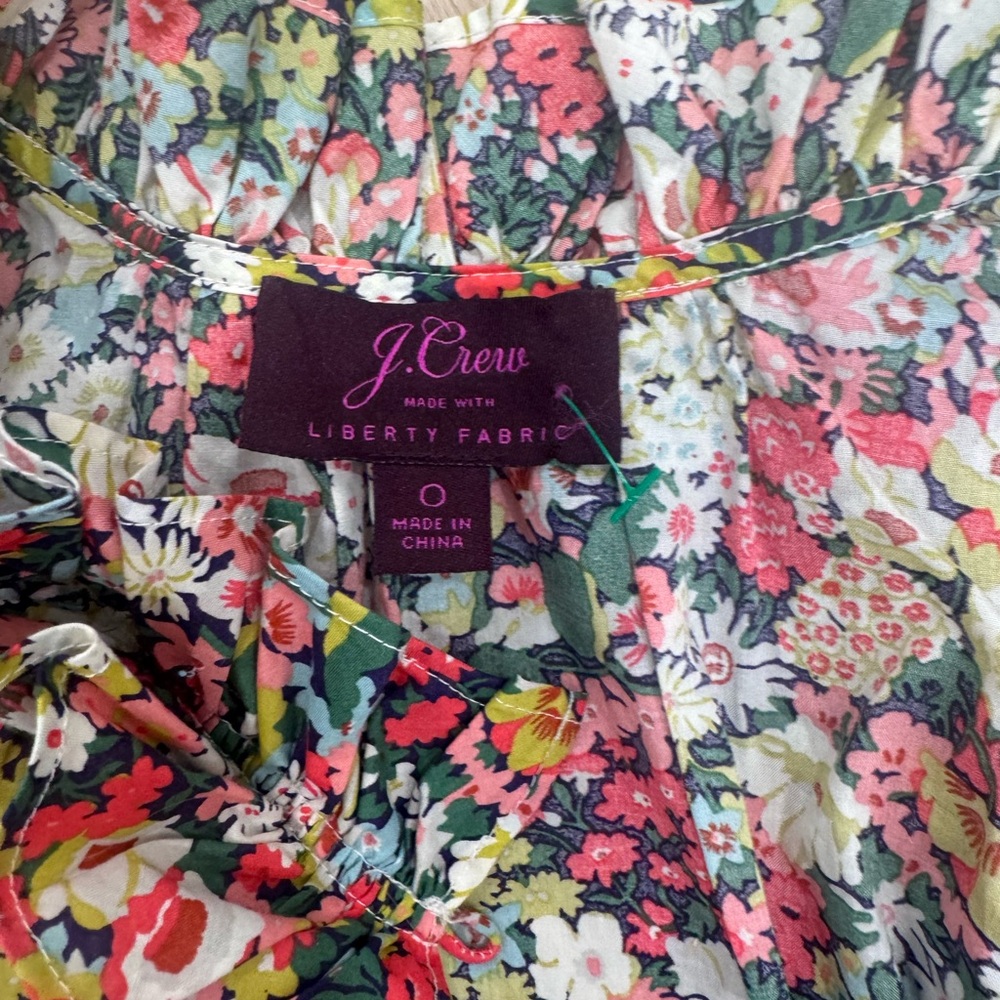 J. Crew Multicolor Floral Ruffle Blouse - Picture 3 of 4